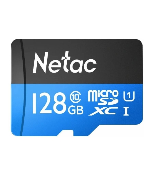 Флеш карта MicroSDXC 128Gb Netac Class 10 UHS-I U1 P500 Standart + адаптер NT02P500STN-128G-R