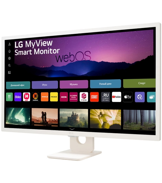 Монитор 31.5' LG 32SR50F-W IPS 1920x1080, 60 Гц, 5 мс, 16:9, 250 кд/м2, 2xHDMI, 2хUSB, белый