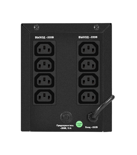 Источник бесперебойного питания ExeGate Power NB-2200.LED.AVR.8C13 (2200VA/1300W, LED, AVR, 8*C13, батарея 12V 9Ah - 2 шт., металлический корпус, Black)