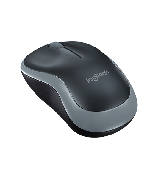 Мышь беспроводная Logitech M185 серый/черный, 1000 dpi, радиоканал, USB, кнопки - 3