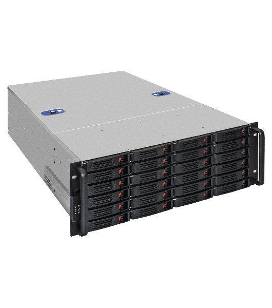Серверный корпус ExeGate EX293582RUS Pro 4U660-HS24 (RM 19', высота 4U, глубина 660, БП 1100ADS, 24xHotSwap, USB)