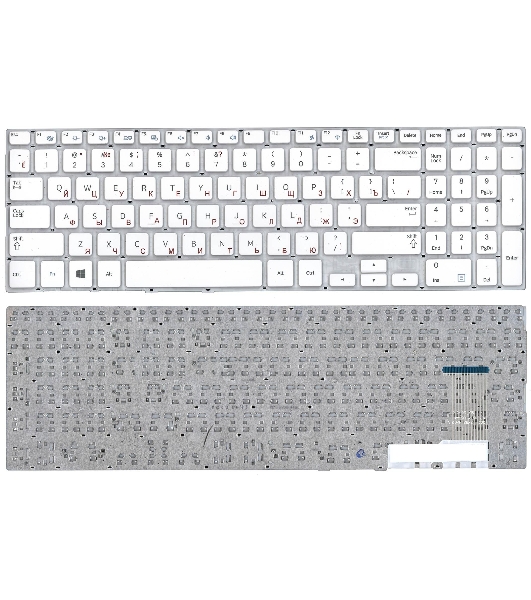 Клавиатура для ноутбука Samsung NP370R5E NP510R5E белый