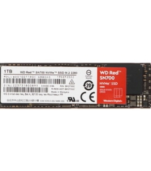 Накопитель SSD WD Red SN700, 1Tb, PCIe 3.0 x4, M.2 2280, NVMe, R/W 3430/3000