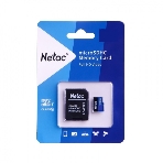 Флеш карта MicroSDXC 128Gb Netac Class 10 UHS-I U1 P500 Standart + адаптер NT02P500STN-128G-R, фото 1