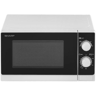 Микроволновая печь Sharp R-2000RW белый, 20 л, 800 Вт, переключатели - поворотный механизм