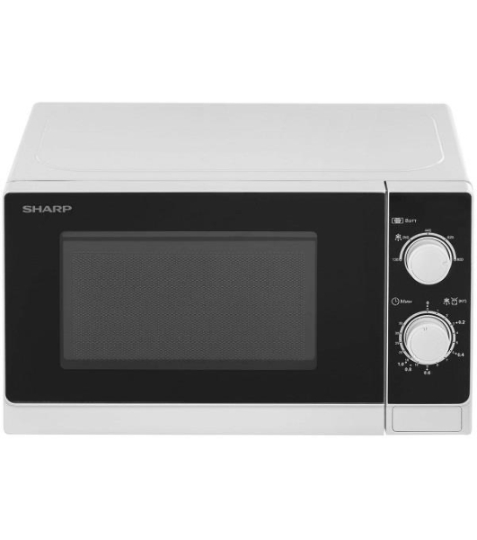 Микроволновая печь Sharp R-2000RW белый, 20 л, 800 Вт, переключатели - поворотный механизм