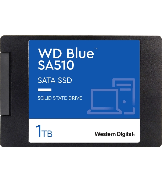 Накопитель SSD WD Blue SA510 1Tb, SATA III, 2.5', R/W 560/520