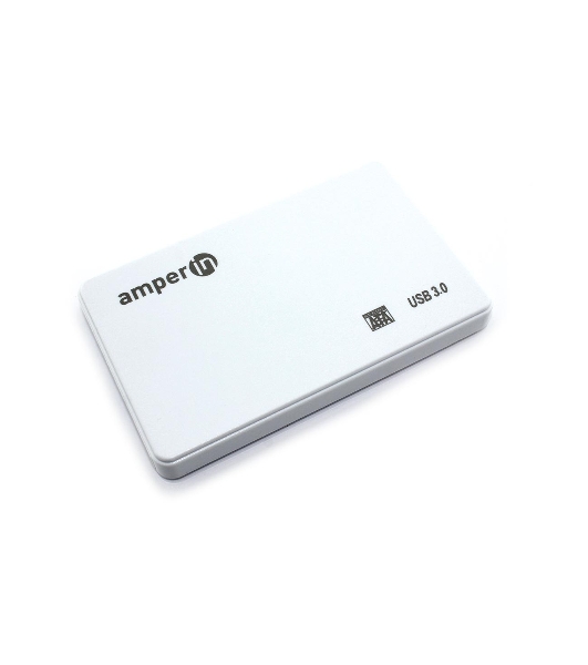 Корпус для жесткого диска Amperin AM25U3PW 2,5', USB 3.0, пластиковый, белый