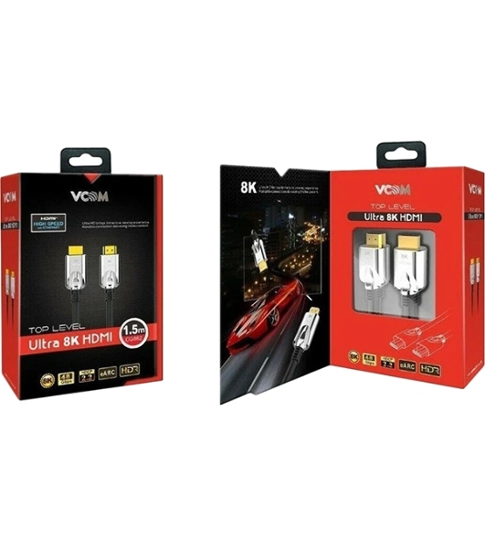 Кабель HDMI 19M/M,ver. 2.1, 8K@60 Hz 2m VCOM CG862-2M VCOM/TELECOM