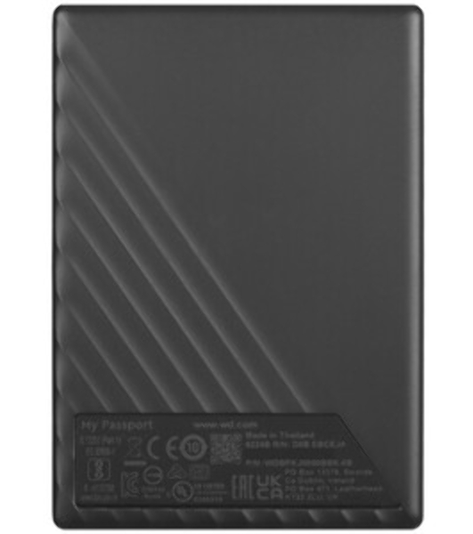 Внешний HDD 2.5' Western Digital My Passport, 5TB, USB 3.2 Gen 1 Type-A, 5400 rpm, черный