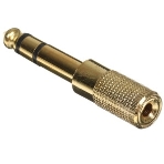Аудио переходник Cablexpert A-63M-35F, Jack6.3(M) на Jack3.5(F) стерео, золотой, пакет, фото4