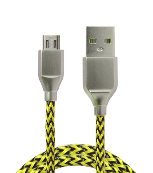 Кабель USB ACD-Titan Type-C ~ USB-A Нейлон, 1м, желто-черный