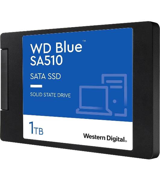 Накопитель SSD WD Blue SA510 1Tb, SATA III, 2.5', R/W 560/520