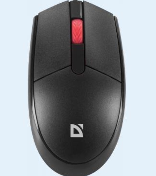 Мышь проводная Defender Delta MM-523 черный, 1000 dpi, USB, кнопки - 3