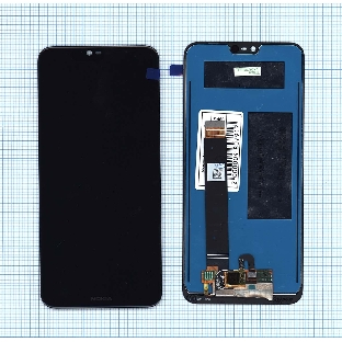 Дисплей для Nokia 7.1 черный