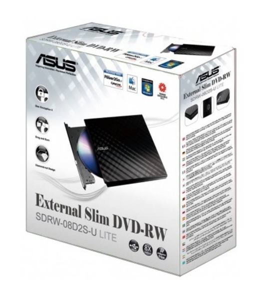 Оптический привод внешний DVD-RW Asus SDRW-08D2S-U LITE/WHT/G/A ASUS белый USB внешний RTL