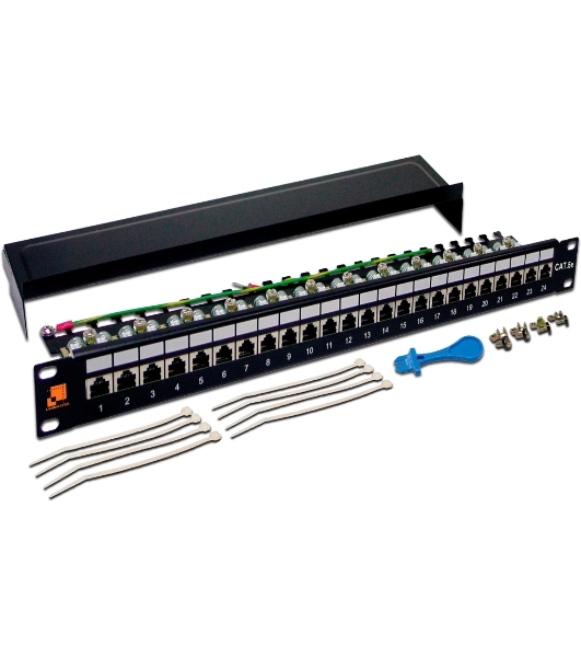 Патч-панель Lanmaster LAN-PPL24S5E 19' 1U 24xRJ45 кат.5e