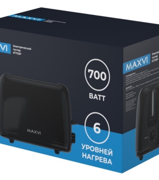 Тостер Maxvi KT723P черный