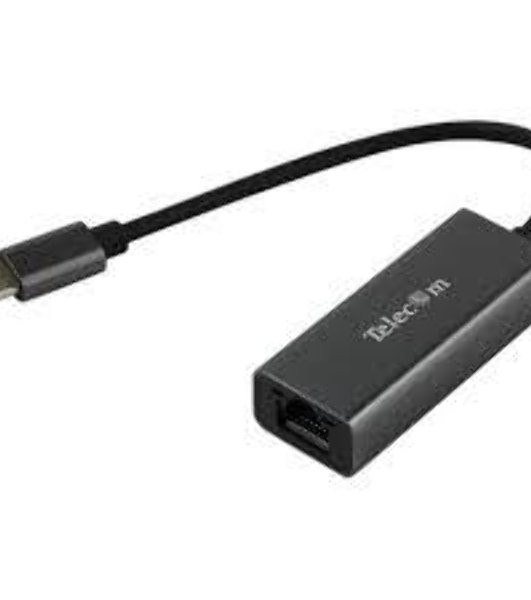 Кабель-переходник USB 3.1 Type-C -->RJ-45 1000Mbps Ethernet, Aluminum Shell, 0.15м Telecom TU320M