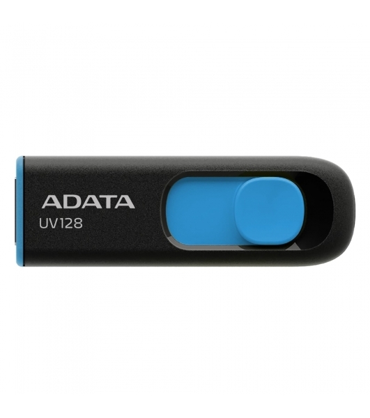 Флешка USB ADATA UV128 (AUV128-128G-RBE), 128Gb, USB 3.0, R/W 100/30, черный/синий