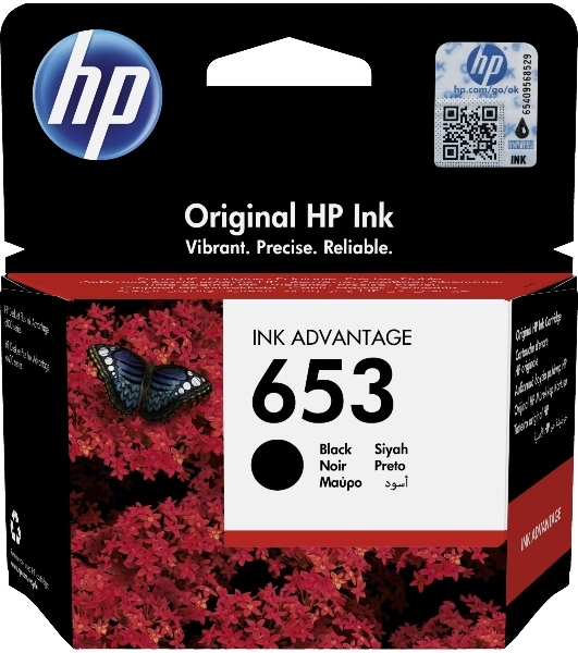 Картридж HP 653 струйный черный (360 стр)