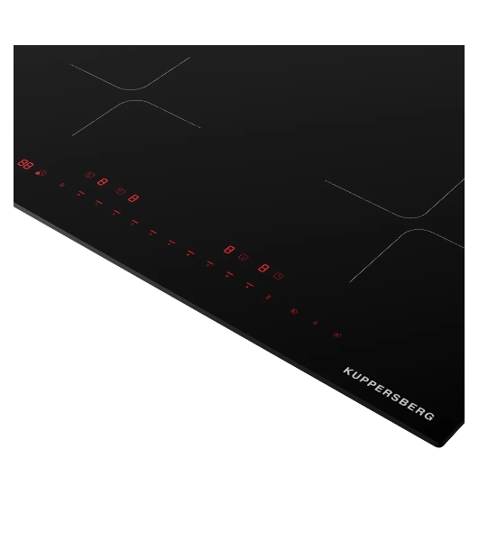 Индукционная варочная панель Kuppersberg ICI 605, индукционная, inverter, High-Tech, 60 см, пауза, таймер, блокировка панели управления, автоматическое отключение, бустер, 9 уровней мощности, прямые края, индикация остаточного тепла, сенсорное управление/invisible, черный