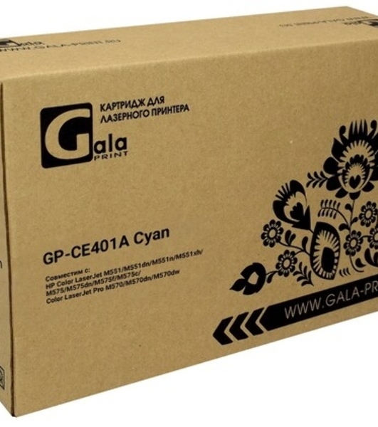 Картридж лазерный GalaPrint GP-CE401A голубой (6000 стр) для HP Color LaserJet Enterprise M551dn/M551n/M551xh