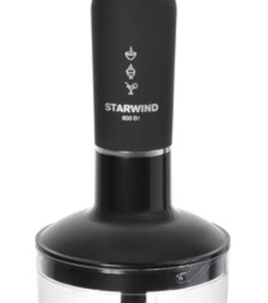 Блендер Starwind SBS2212w, погружной, черный/зеленый