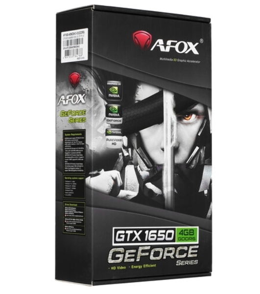Видеокарта Afox GTX1650 GAMING 4Gb GDDR6 128bit DVI DP HDMI 2FAN RTL