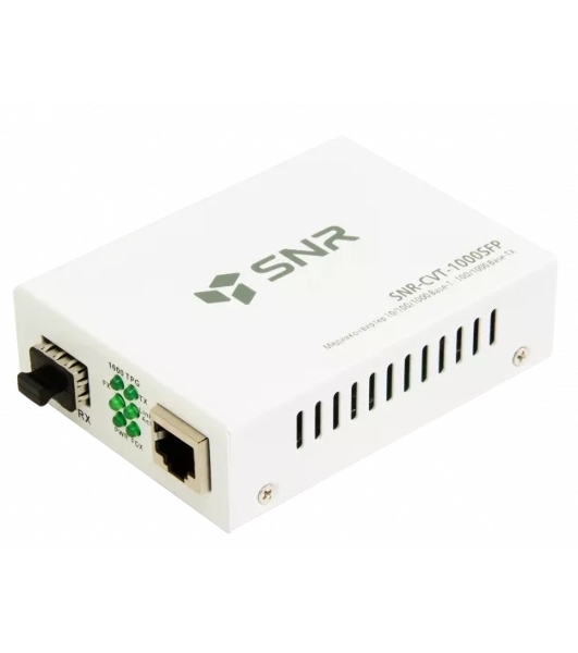 Медиаконвертер SNR 10/100/1000-Base-T/100/1000Base-FX с SFP-портом