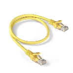 Патч-корд ExeGate EX286376RUS UTP-RJ45-RJ45-5e-0,5M-LSZH-YL, UTP, cat.5e, LSZH, 0.5м, желтый, фото 1