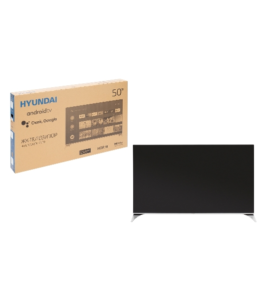 Телевизор Hyundai 50' H-LED50QBU7500 черный Qled UHD 60Hz Smart TV