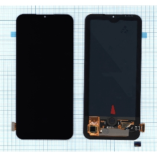 Дисплей для Xiaomi Mi10 Lite в сборе с тачскрином (OLED) черный