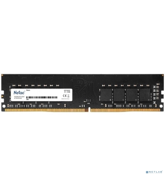 Оперативная память NETAC Basic, DDR4, 8GB (1x8GB), 2666MHz, CL19, DIMM
