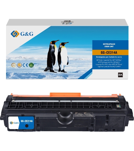 Блок фотобарабана G&G Universal GG-CE314A CE314A цветной цв:14000 стр. для CLJ Pro MFP M176n/M177fw/CP1025/100 color MFP M175nw/TopShot M275 MFP HP
