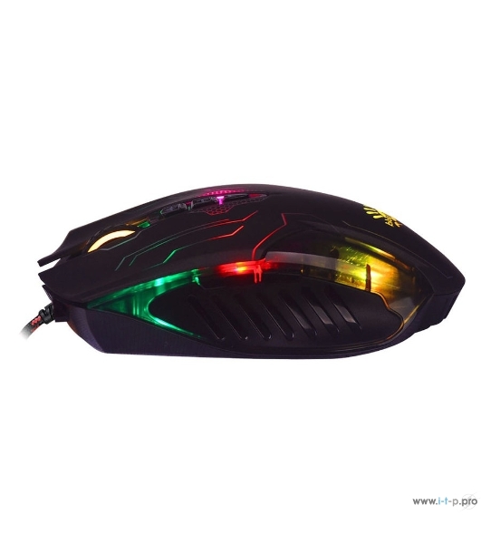Мышь проводная A4Tech Bloody Q51 черный, 3200 dpi, USB, кнопки - 8