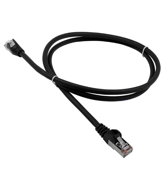 Патч-корд LANMASTER LSZH FTP cat.5e, 10.0 м, черный