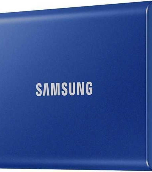 Внешний SSD Samsung T7, 2TB, USB 3.2 Gen 2 Type-C, R/W 1050/1000, синий