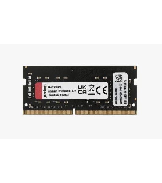 Оперативная память Kingston Fury Impact, DDR4, 16GB (1x16GB), 3200MHz, CL20, SO-DIMM