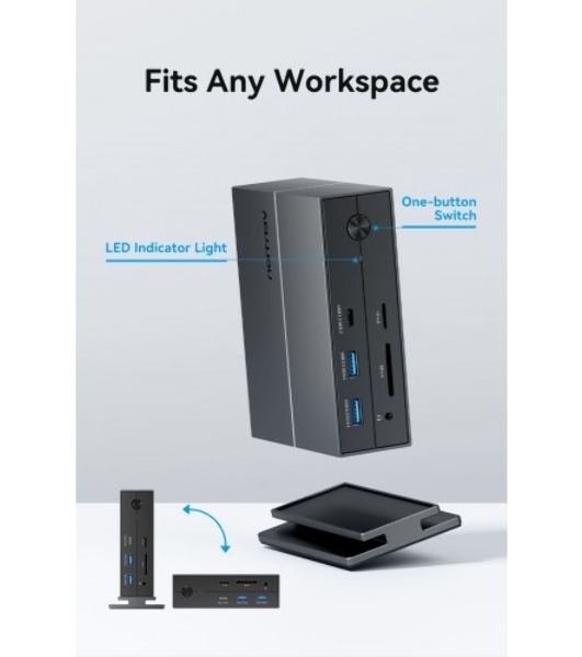 Мультифункциональная док-станция Vention USB Type C 14 в 1 с поддержкой Thunderbolt 4