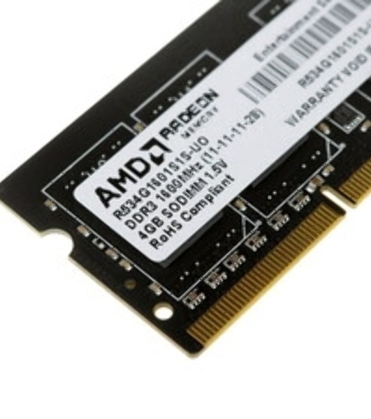 Оперативная память AMD Radeon R5, DDR3L, 4GB (1x4GB), 1600MHz, CL11, SO-DIMM, OEM