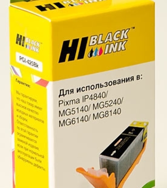 Картридж Canon PIXMA iP4840/MG5140/MG6140 (Hi-Black) PGI-425PGBK, BK