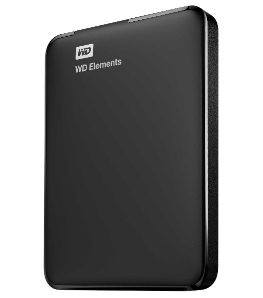 Внешний HDD 2.5' Western Digital Elements Portable, 1TB, USB 3.2 Gen 1 Type-A, 5400 rpm, черный