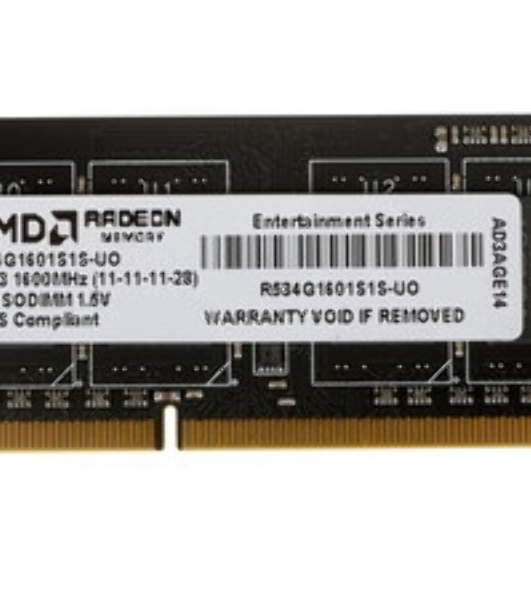 Оперативная память AMD Radeon R5, DDR3L, 4GB (1x4GB), 1600MHz, CL11, SO-DIMM, OEM