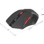 Мышь беспроводная Defender Accura MM-275 красный, 1600 dpi, радиоканал, USB, кнопки - 6, фото8