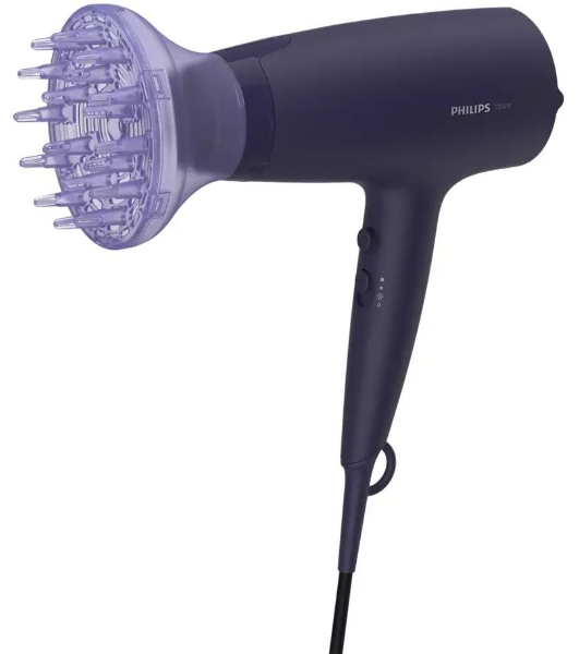 Фен Philips BHD360/20 черный/синий, 2100 Вт, ионизация