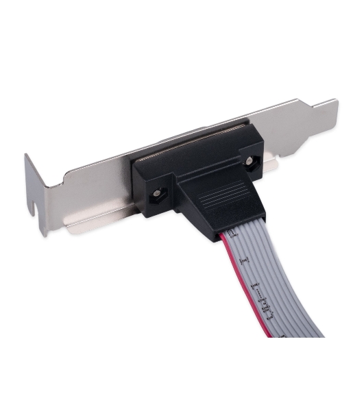 Планка на заднюю панель низкопрофильная Cablexpert CCDB9RECEPTACLE-LP, 1 порт COM/RS-232/DB9-M