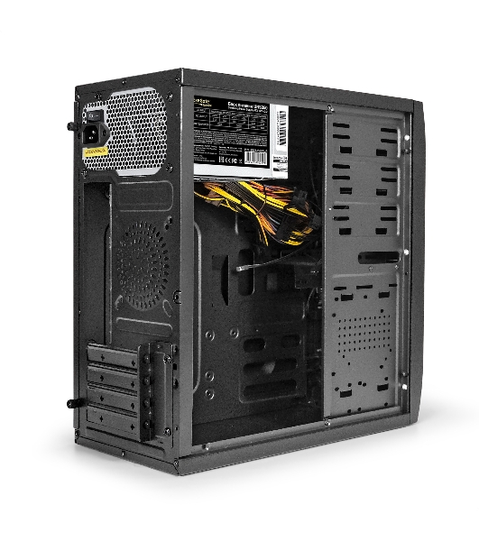 Компьютерный корпус Minitower ExeGate QA-412U-UNS350 (mATX, БП UNS350 с вент. 12см, 2хUSB+2хUSB 3.0, аудио, черный)