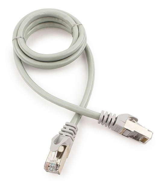 Патч-корд FTP Cablexpert cat.6, 1м, литой, многожильный, серый