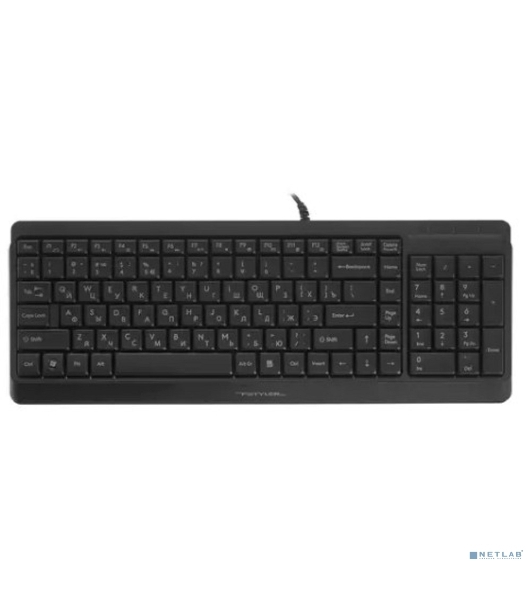 Комплект клавиатура+мышь A4Tech FStyler F1512 проводной, USB, 1200 DPI, черный